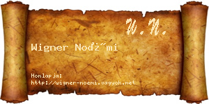 Wigner Noémi névjegykártya